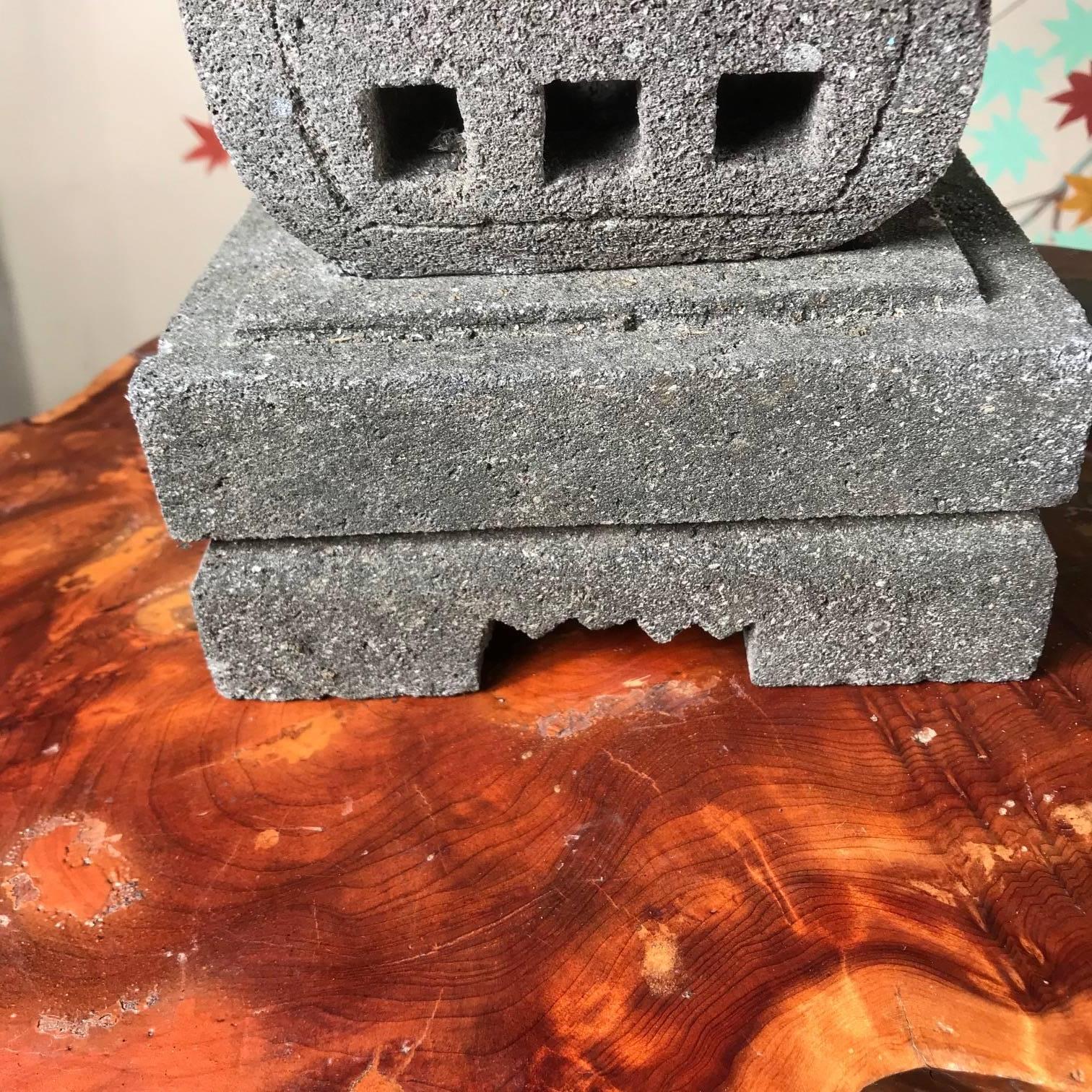 20th Century Japan Stone Pagoda Lantern, Small Portable Size