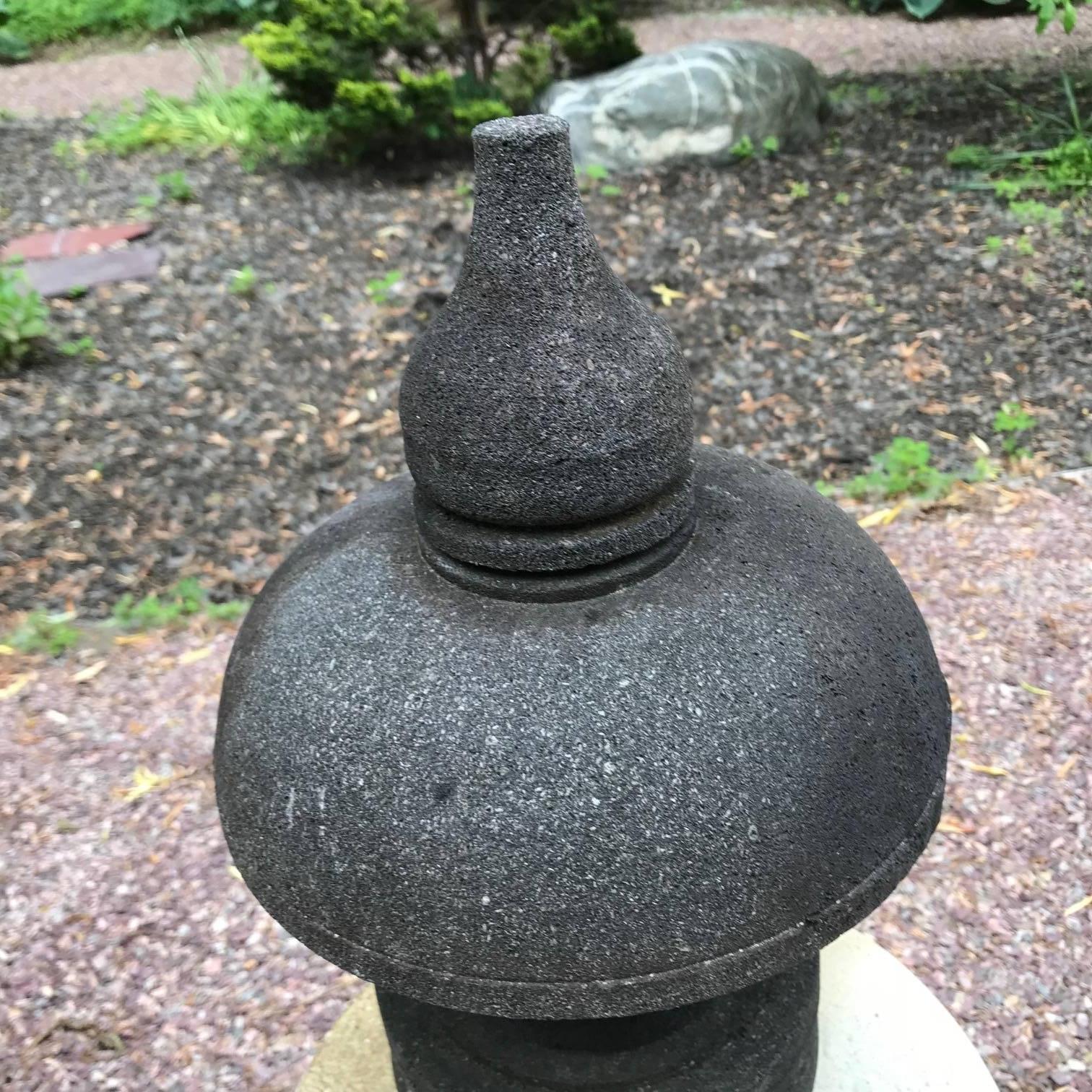 Indonesian Japan Stone Tea Garden Lantern, Small Portable Size