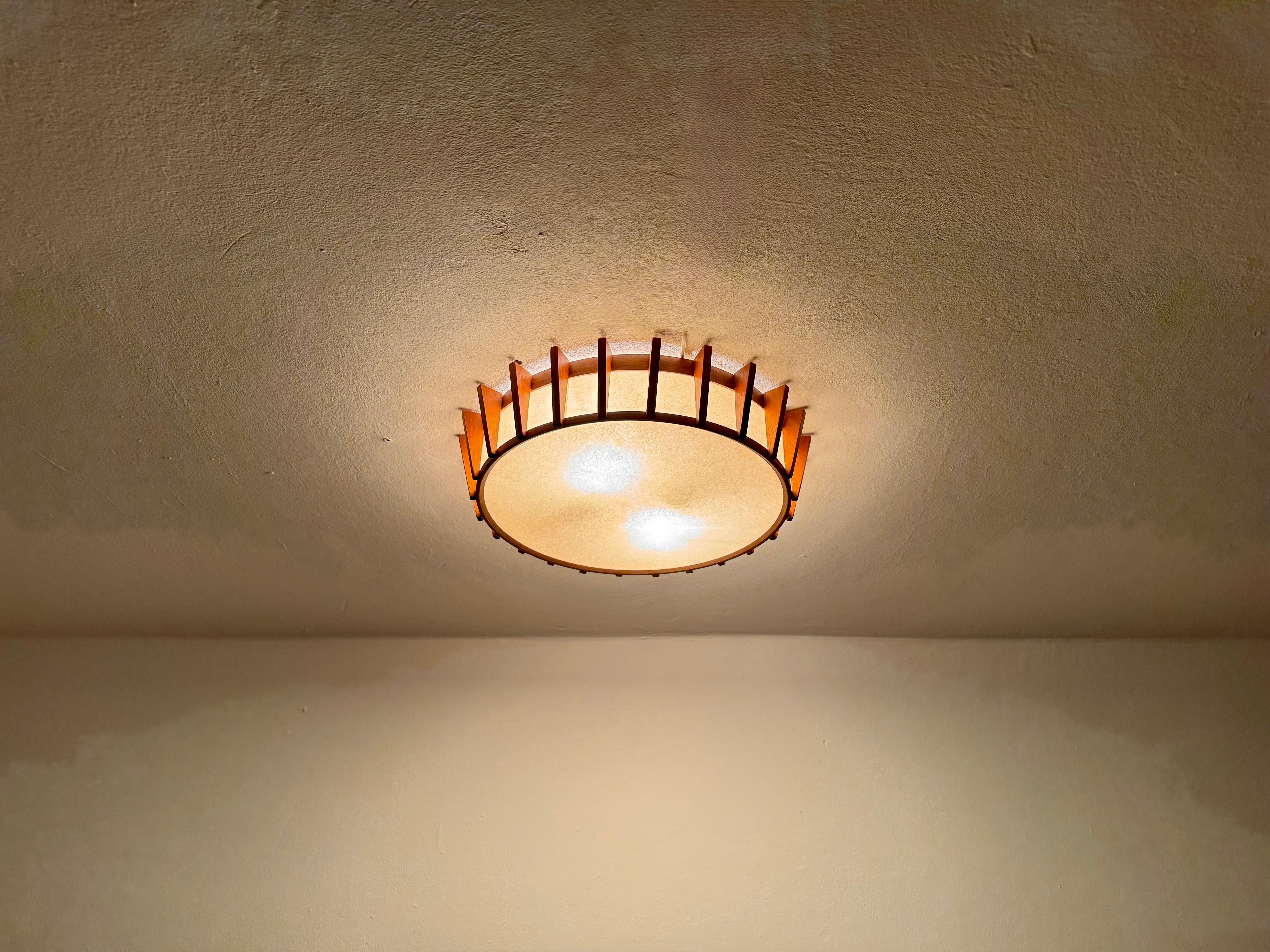 Japan Style Flush Lamp by Temde For Sale 4