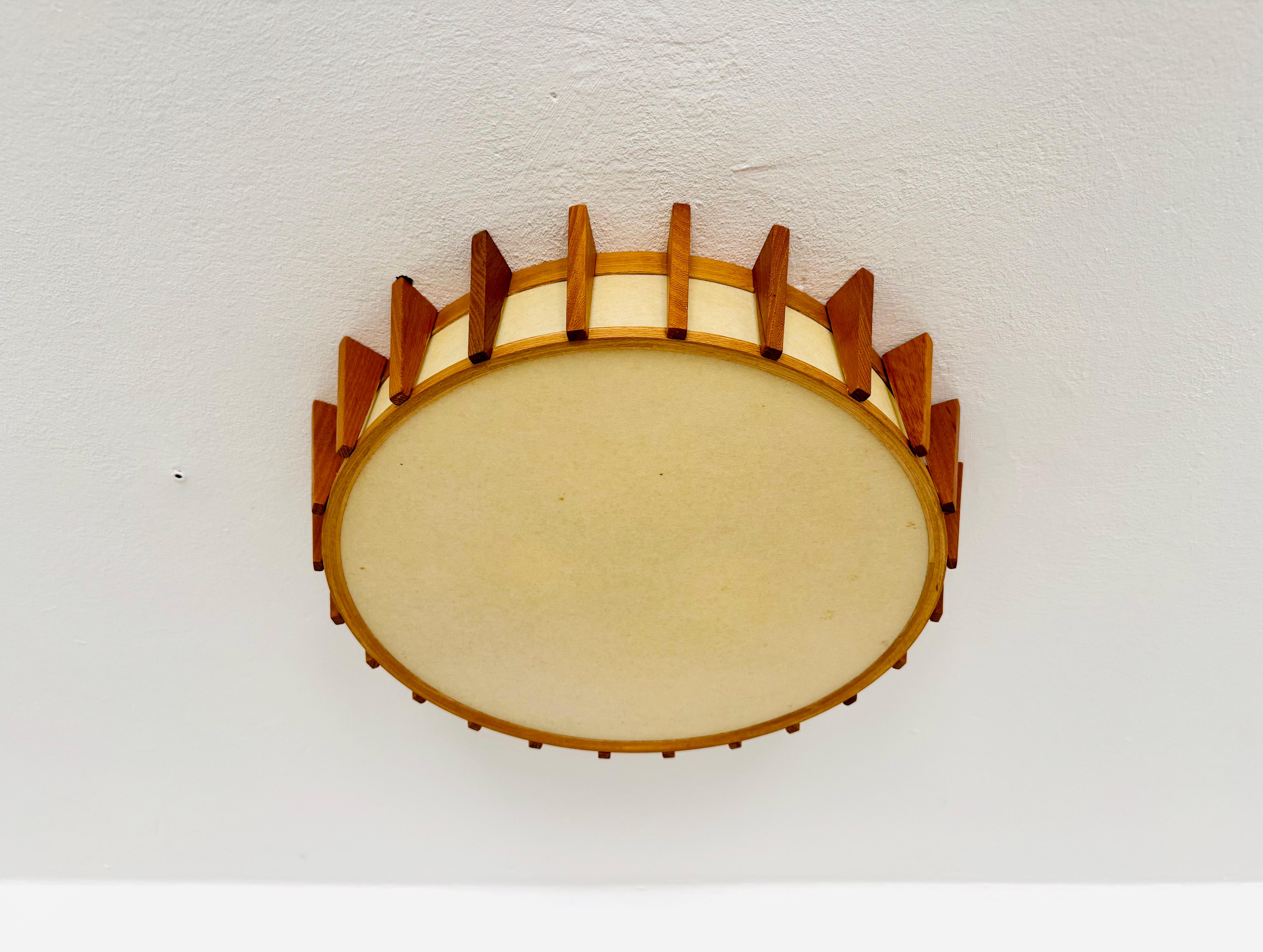 Scandinavian Modern Japan Style Flush Lamp by Temde For Sale
