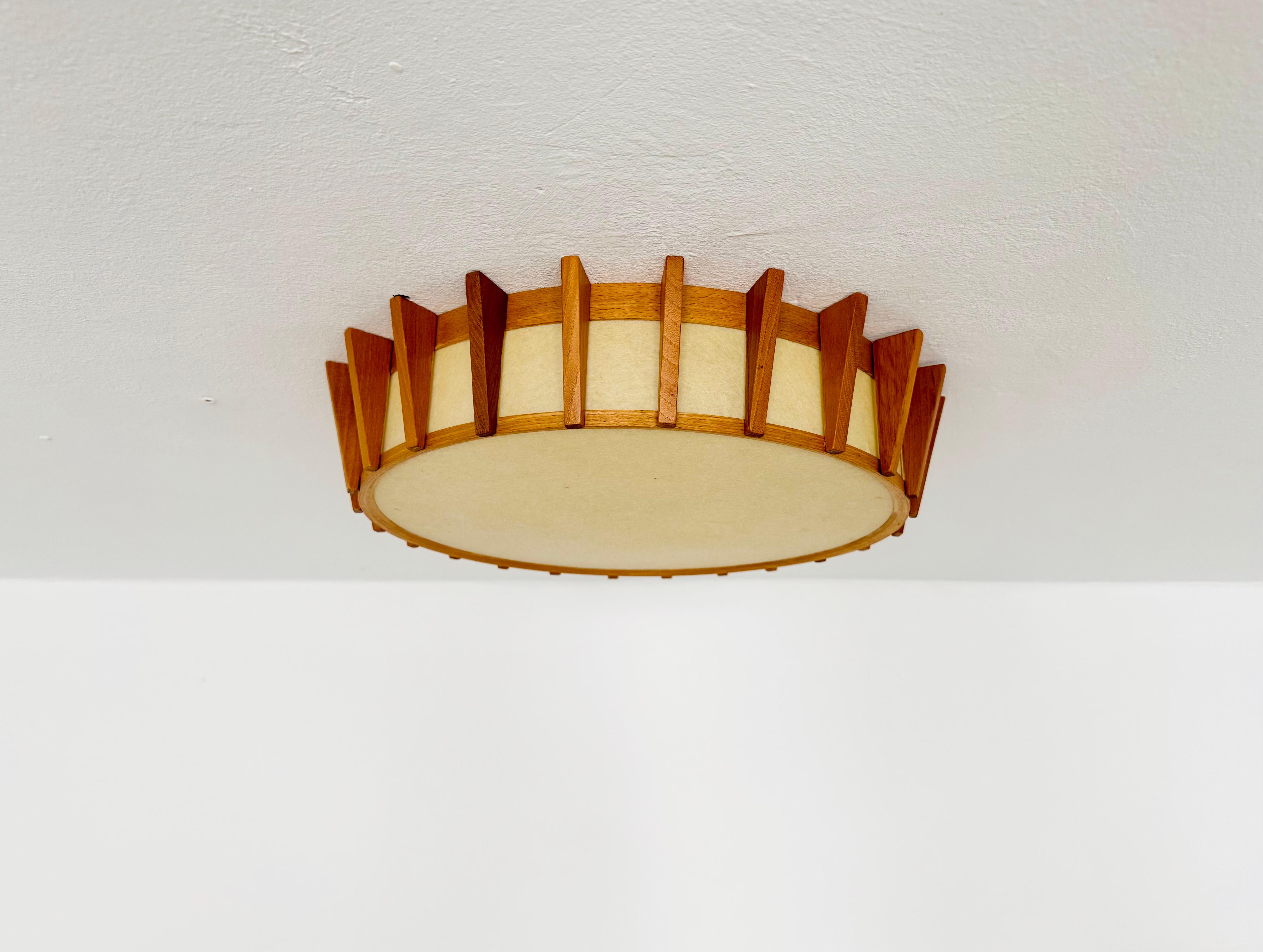 German Japan Style Flush Lamp by Temde For Sale