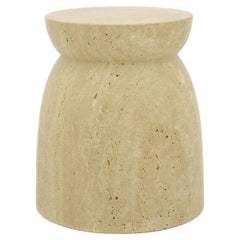 Japan Table, Contemporary Travertine Side Table or Stool 