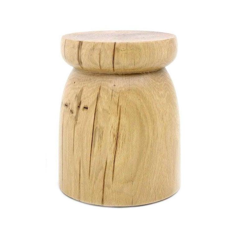 Portuguese Japan Table, Contemporary Wooden Side Table or Stool For Sale