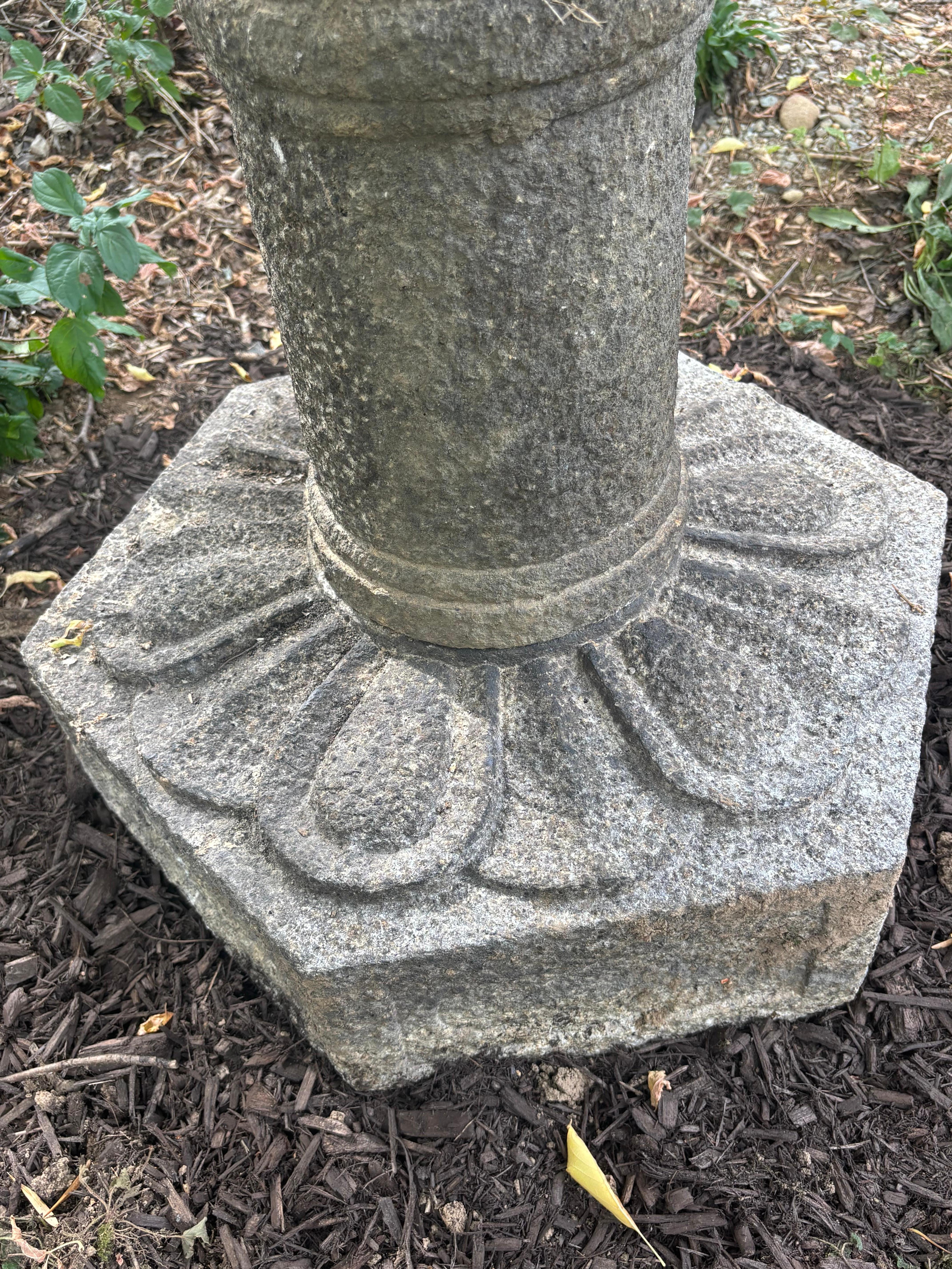 Japan Tall Antique Classic Edo Period Kasuga Stone Lantern For Sale 6