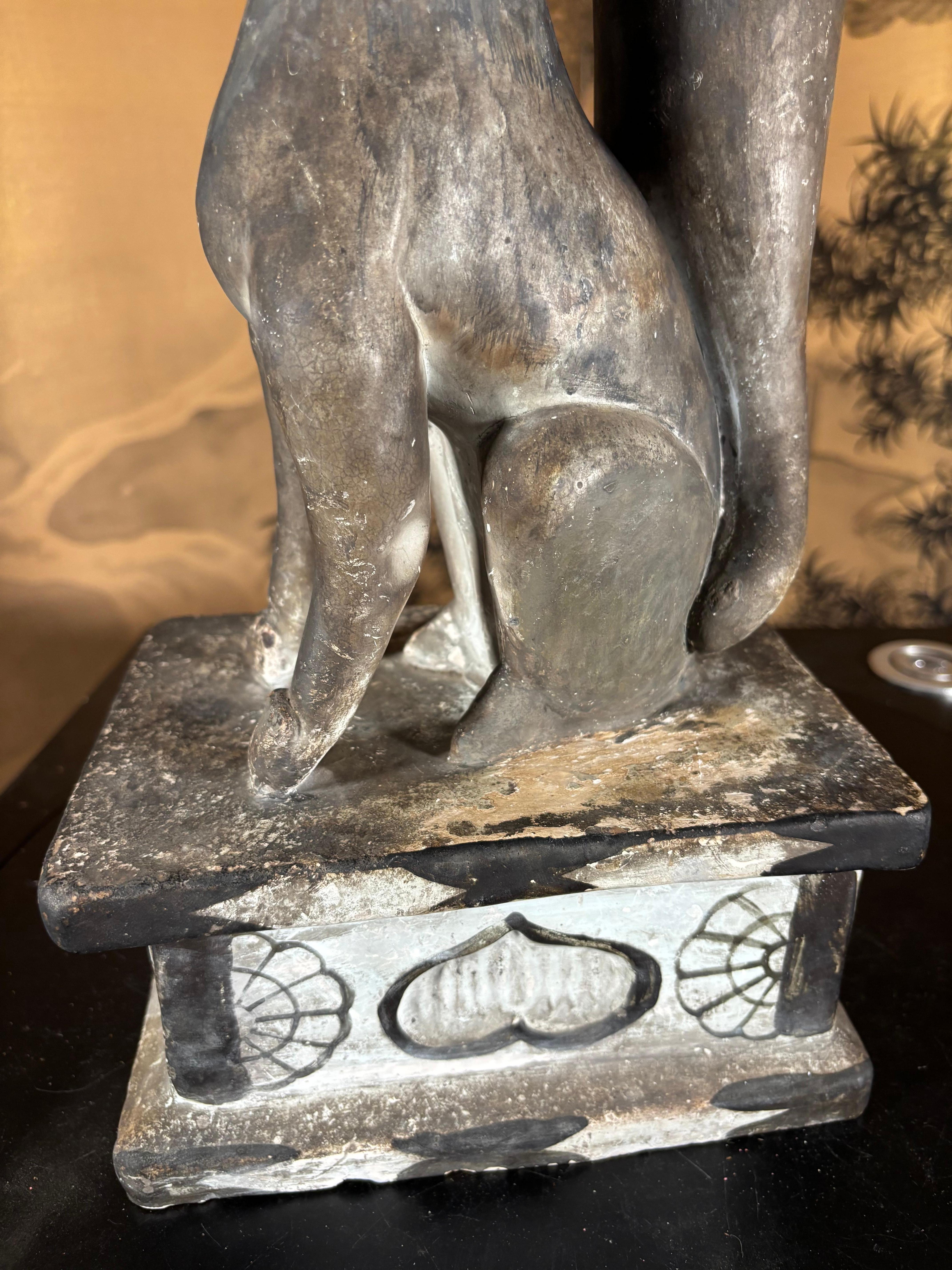 XX secolo Giappone Alto Antico Inari Kitsune Volpe Artigianale Con Occhi Di Vetro  Santuario di Inari in vendita