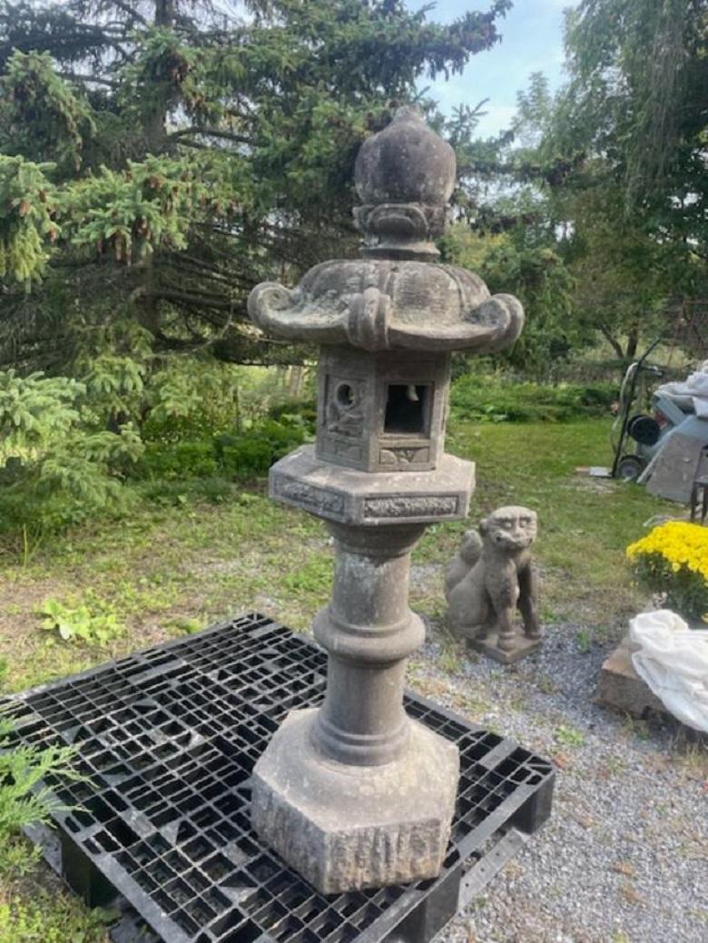 Japan Tall Antique Kasuga Stone Lantern 3