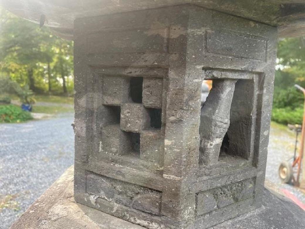 Japan Tall Antique Kasuga Stone Lantern 5