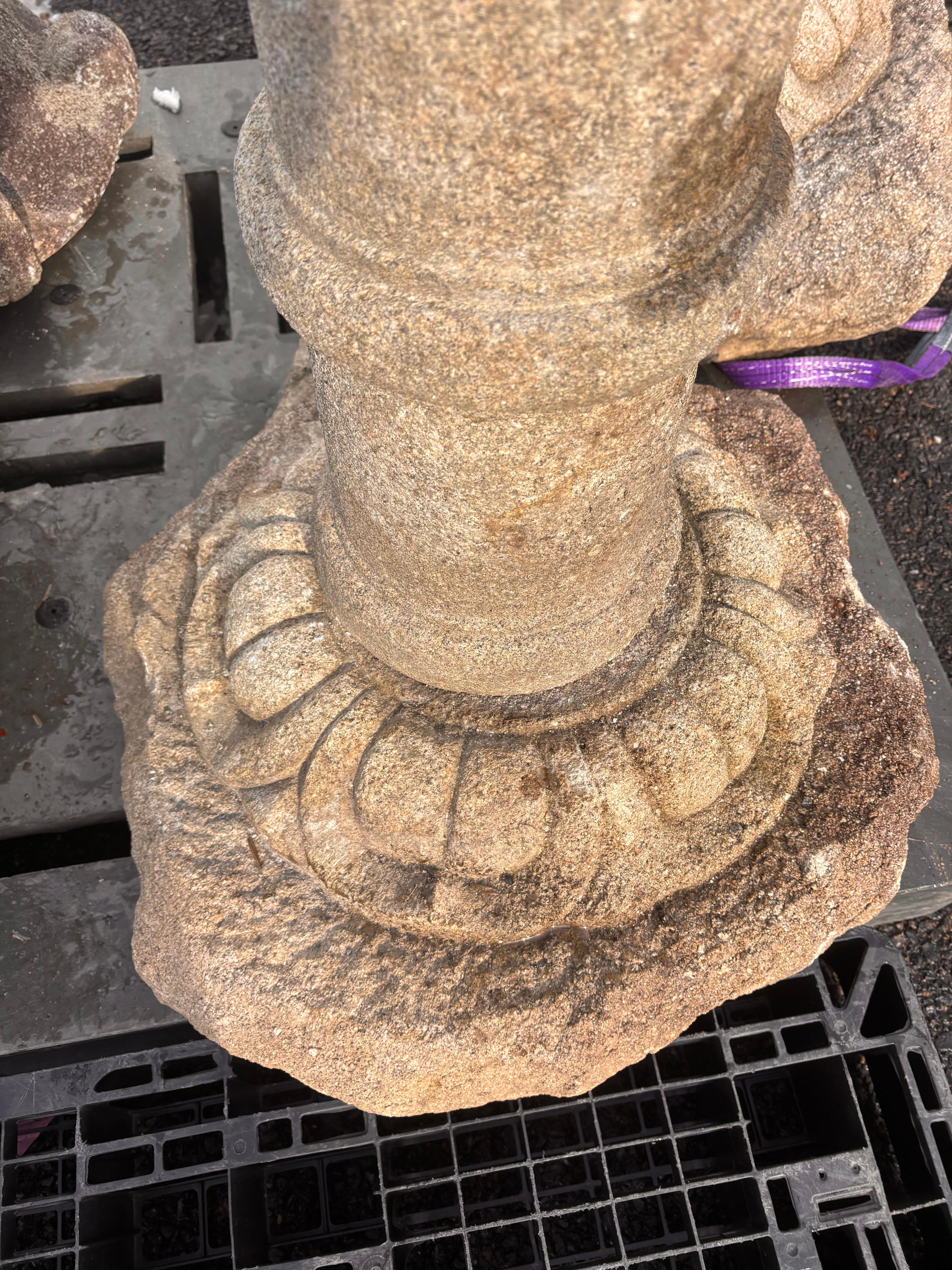Japanese Japan Tall Antique Kasuga Stone Lantern For Sale