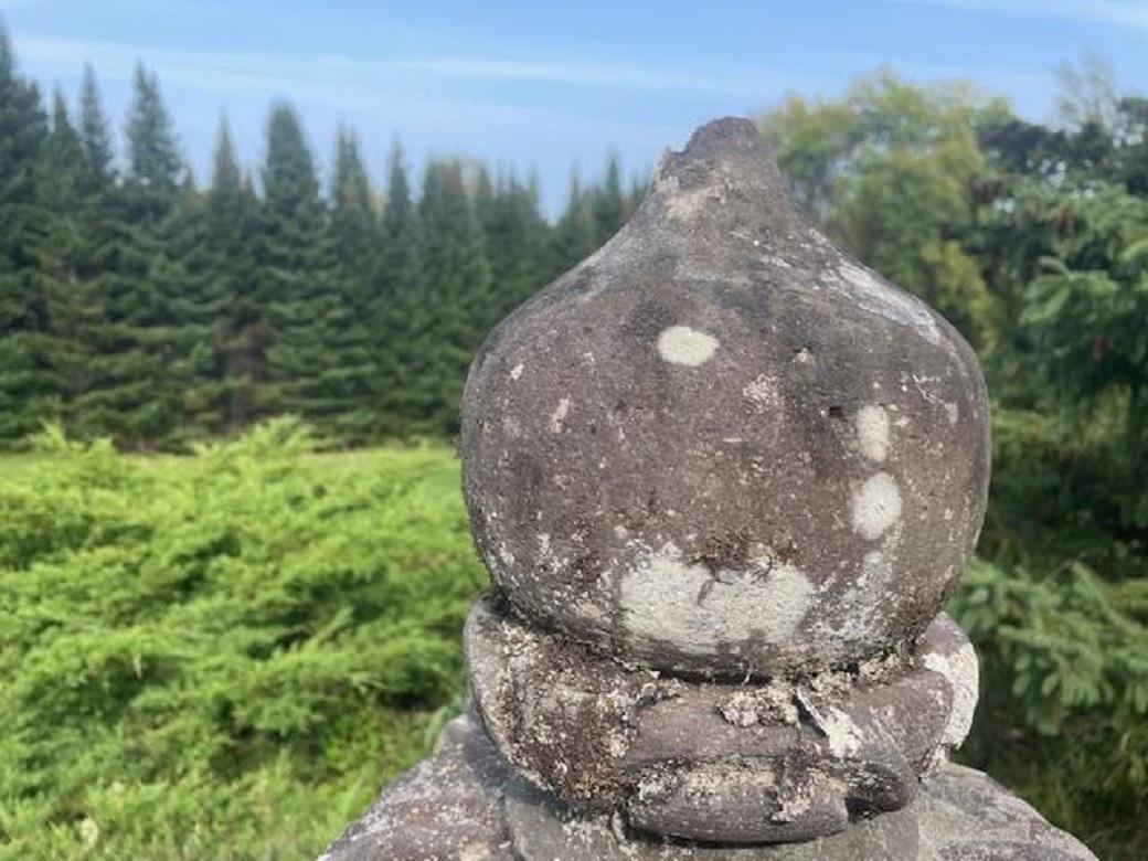 Hand-Carved Japan Tall Antique Kasuga Stone Lantern