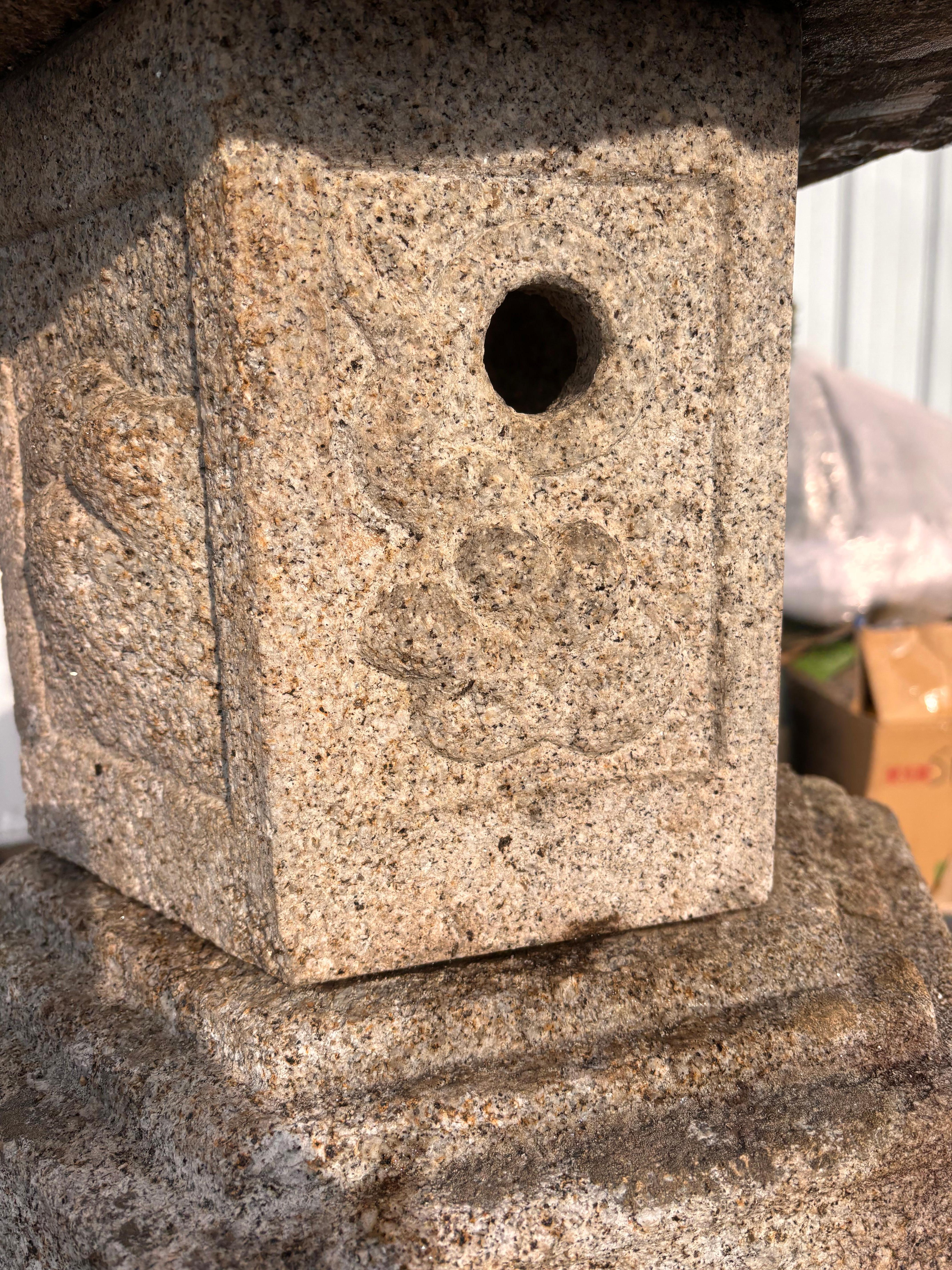 Japan Tall Antique Kasuga Stone Lantern For Sale 2