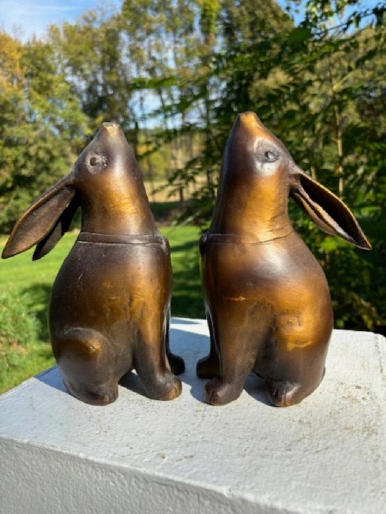 Taisho Japan Tall Pair  Bronze 