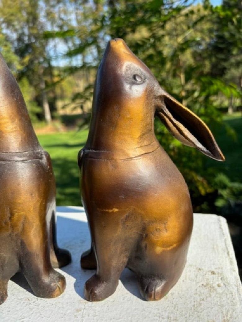 Japanese Japan Tall Pair  Bronze 