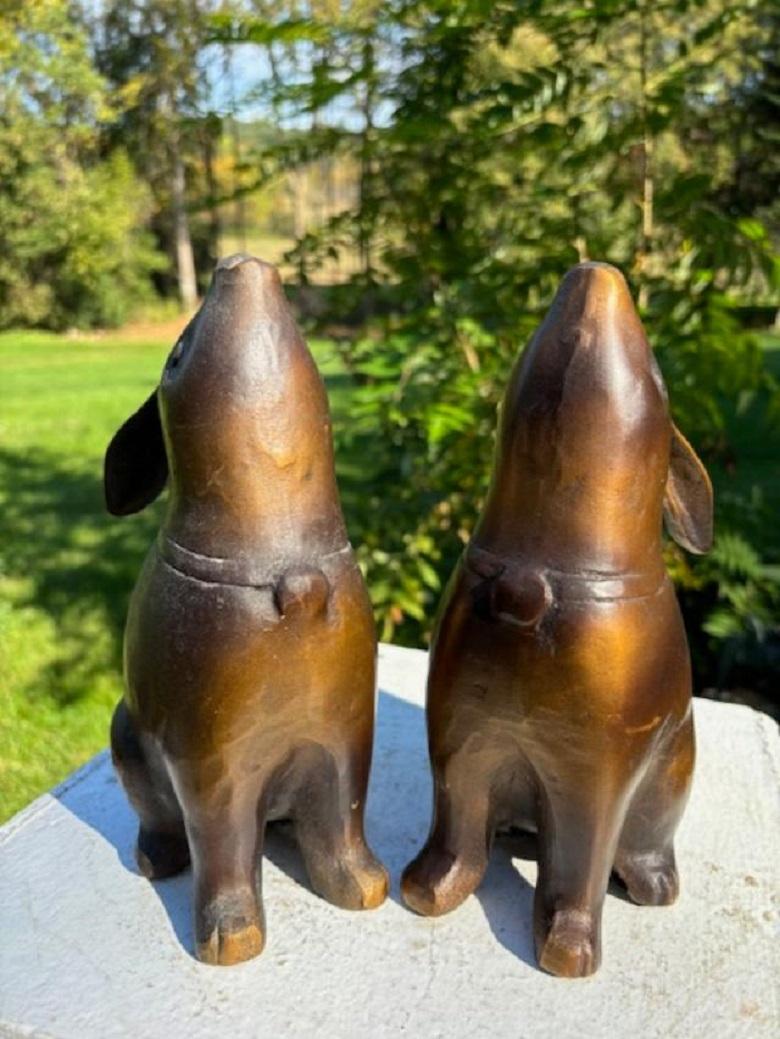 20th Century Japan Tall Pair  Bronze 