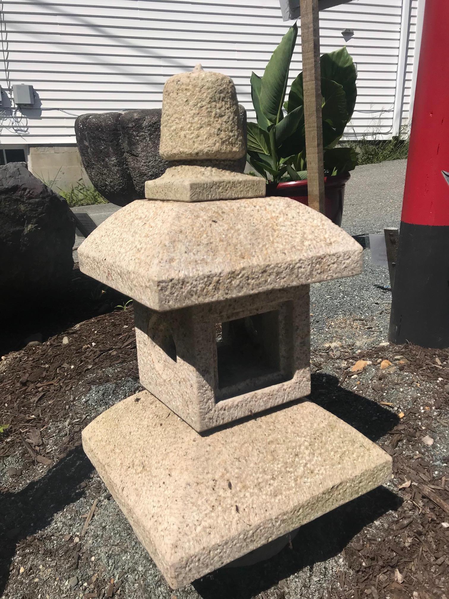 Japan Tea Lantern Hand-Carved Granite Perfect Indoor or Outdoor 6