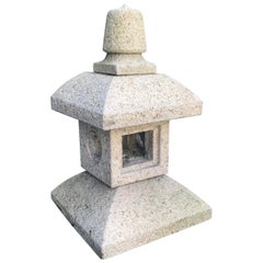 Japan Tea Lantern Hand-Carved Granite Perfect Indoor or Outdoor