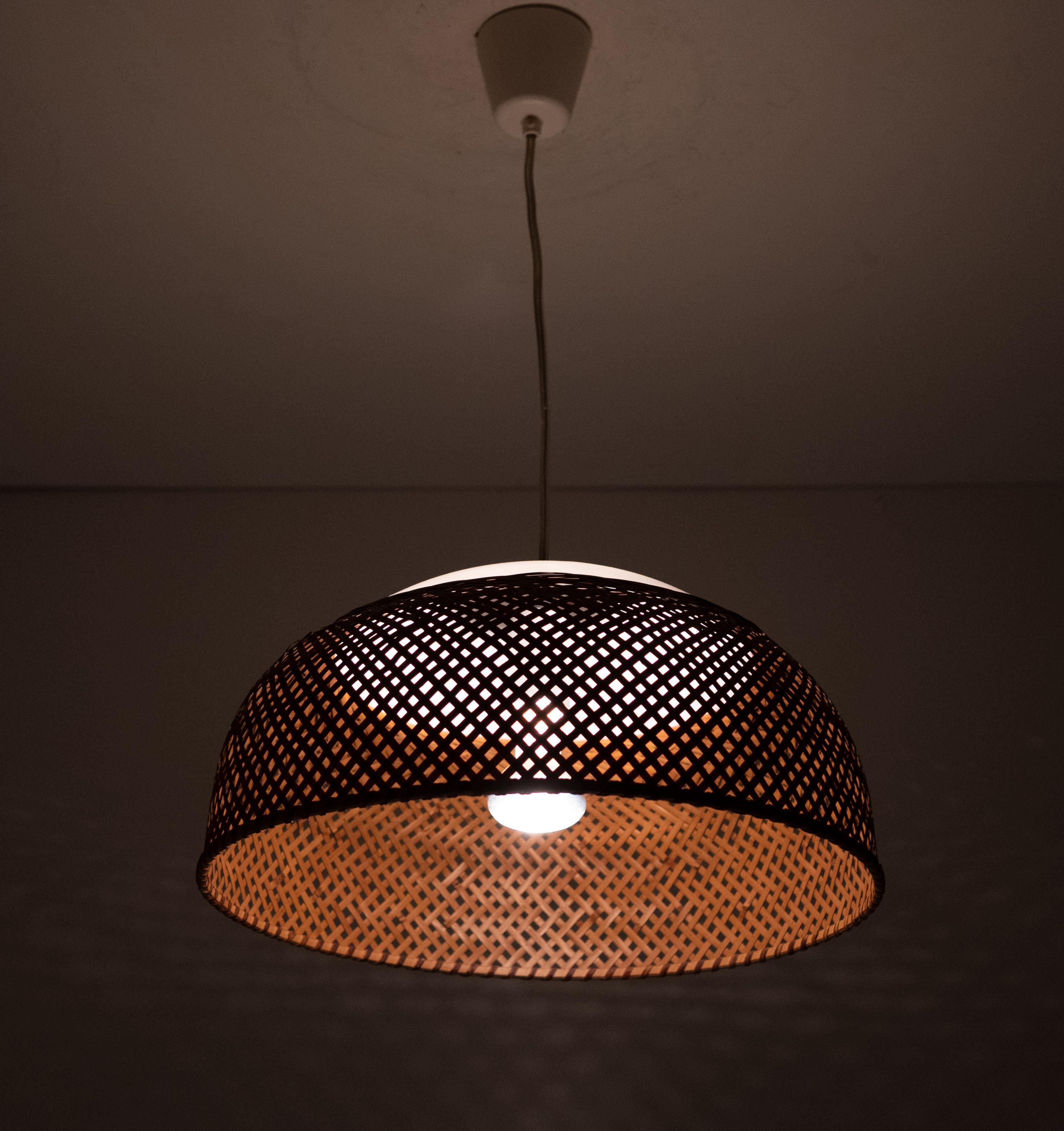 Japan Wicker Pendant lamp 1970s in vendita 3