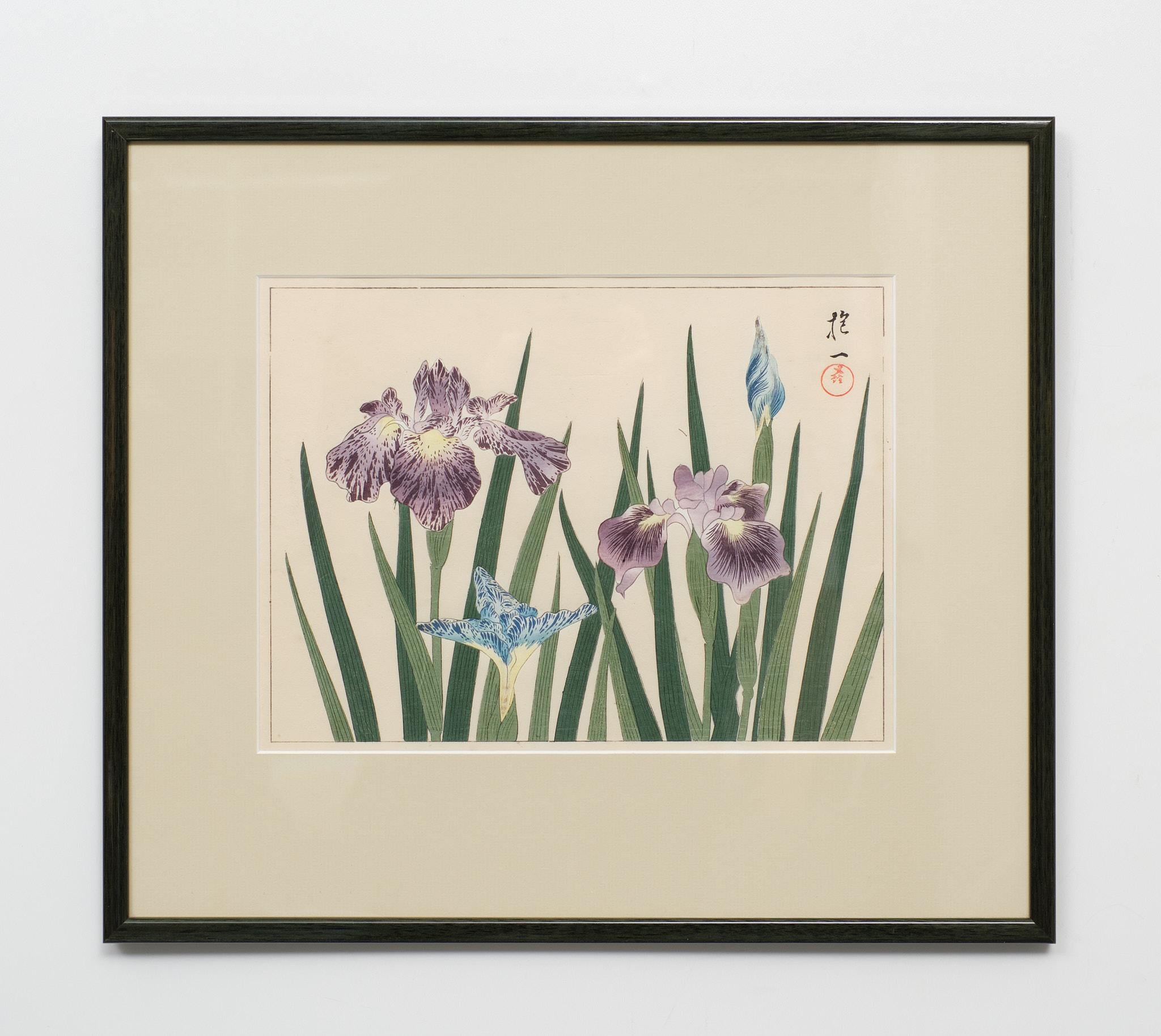 Early 20th Century Japan Woodblock Print After Sakai Hoitsu, 1920s