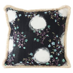 JAPANDI Black Printed Decorative Pillow