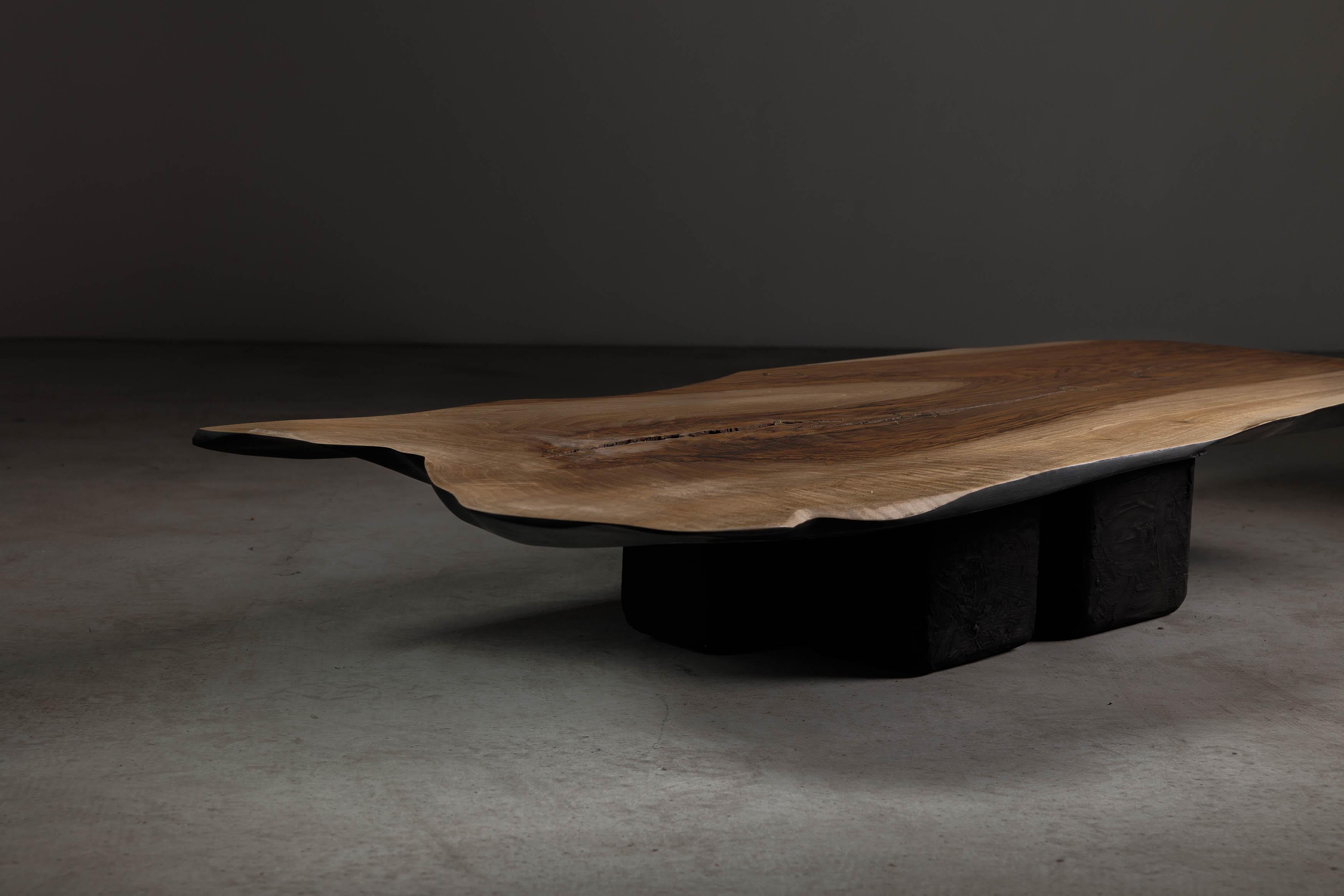 Contemporary Japandi Low Walnut Coffee Table by Eero Moss - EM109 For Sale