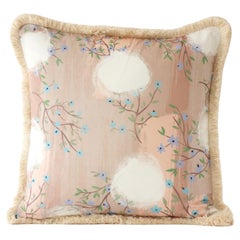Japandi Rusty Pink Printed Decorative Pillow