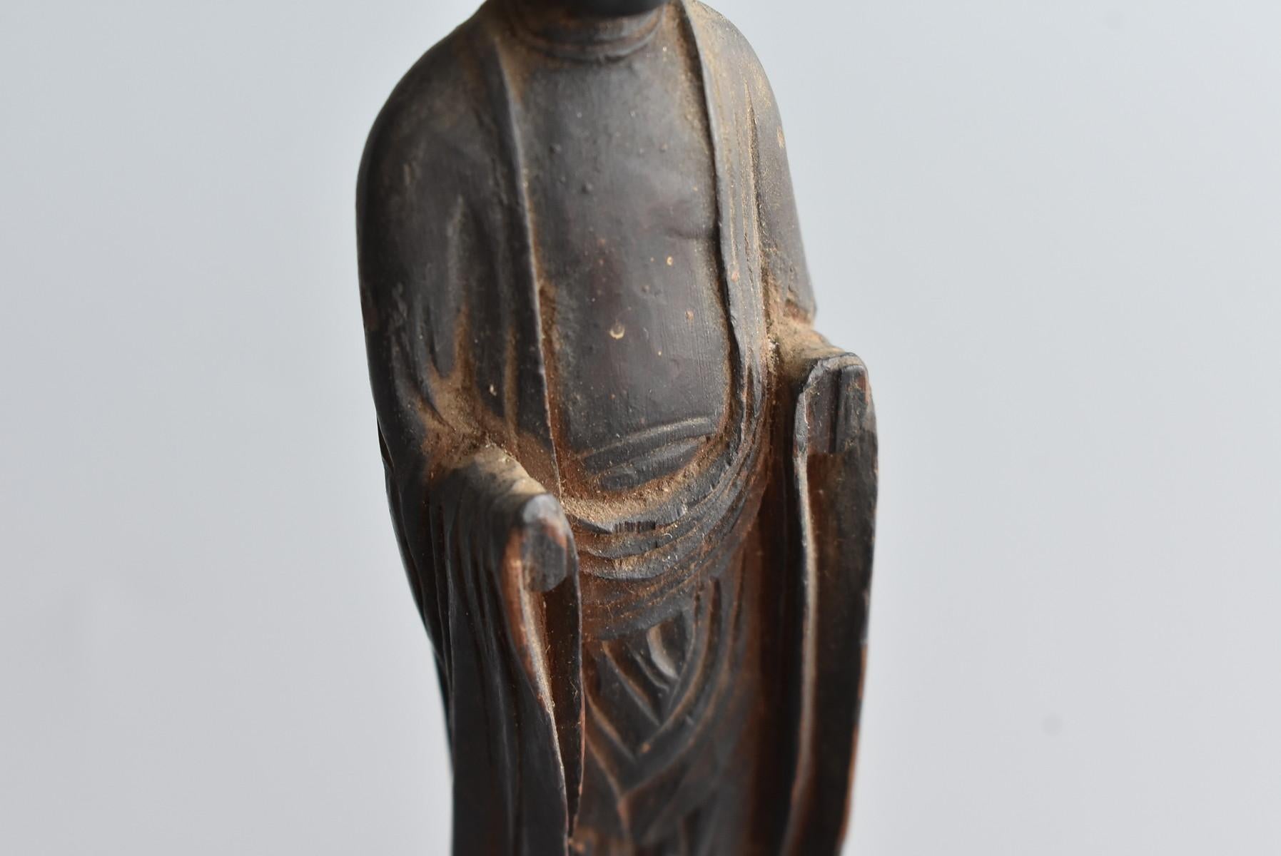 Japanese 1500-1600s Antique Wood Carving Buddha Statue / Shaka Nyorai In Good Condition In Sammu-shi, Chiba