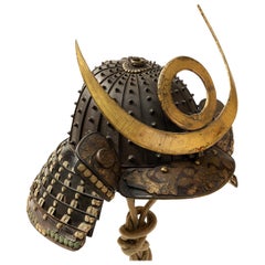 Japanese 16 Plates Samurai Helmet, 'Za-Boshi Kabuto', 18th Century