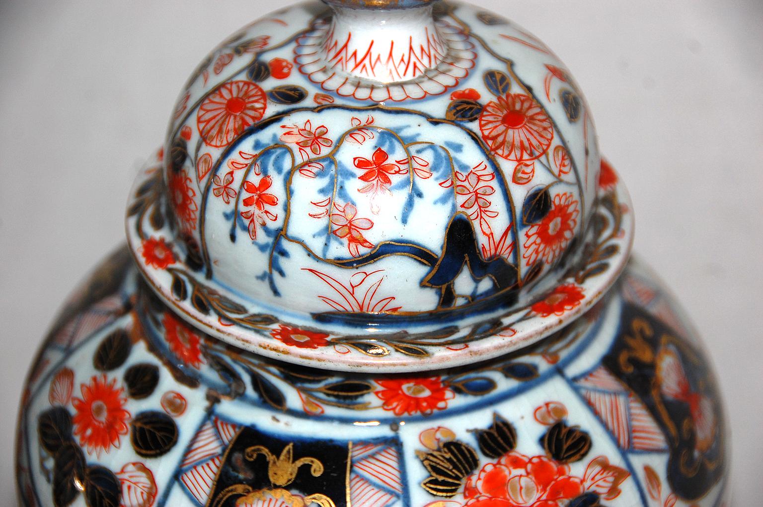 Japanese 17th Century Imari Temple Jars, a Pair High 5