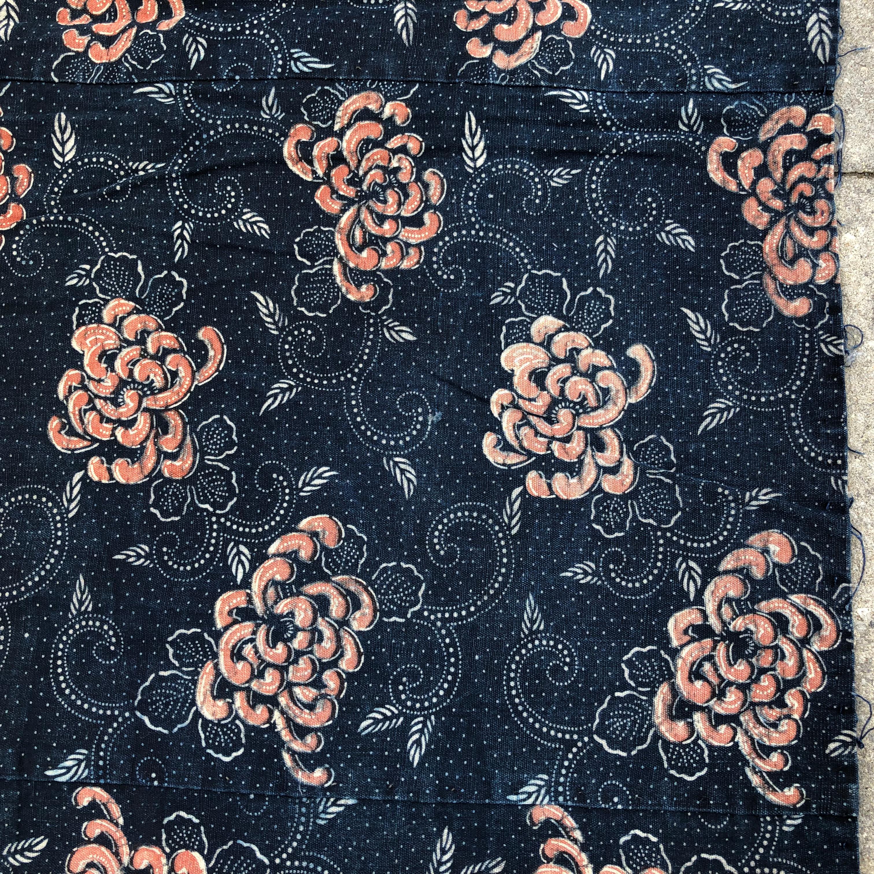 Hand-Woven Japanese 1890 Hand Spun Cotton 