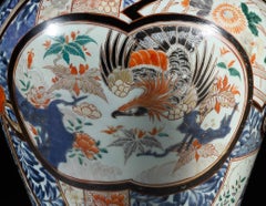 Japanese 18th Century Imari Ceramic Table Lamp with Gilded Base