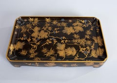 Japanese 18th Century Lacquer Tray with Original Storage Box