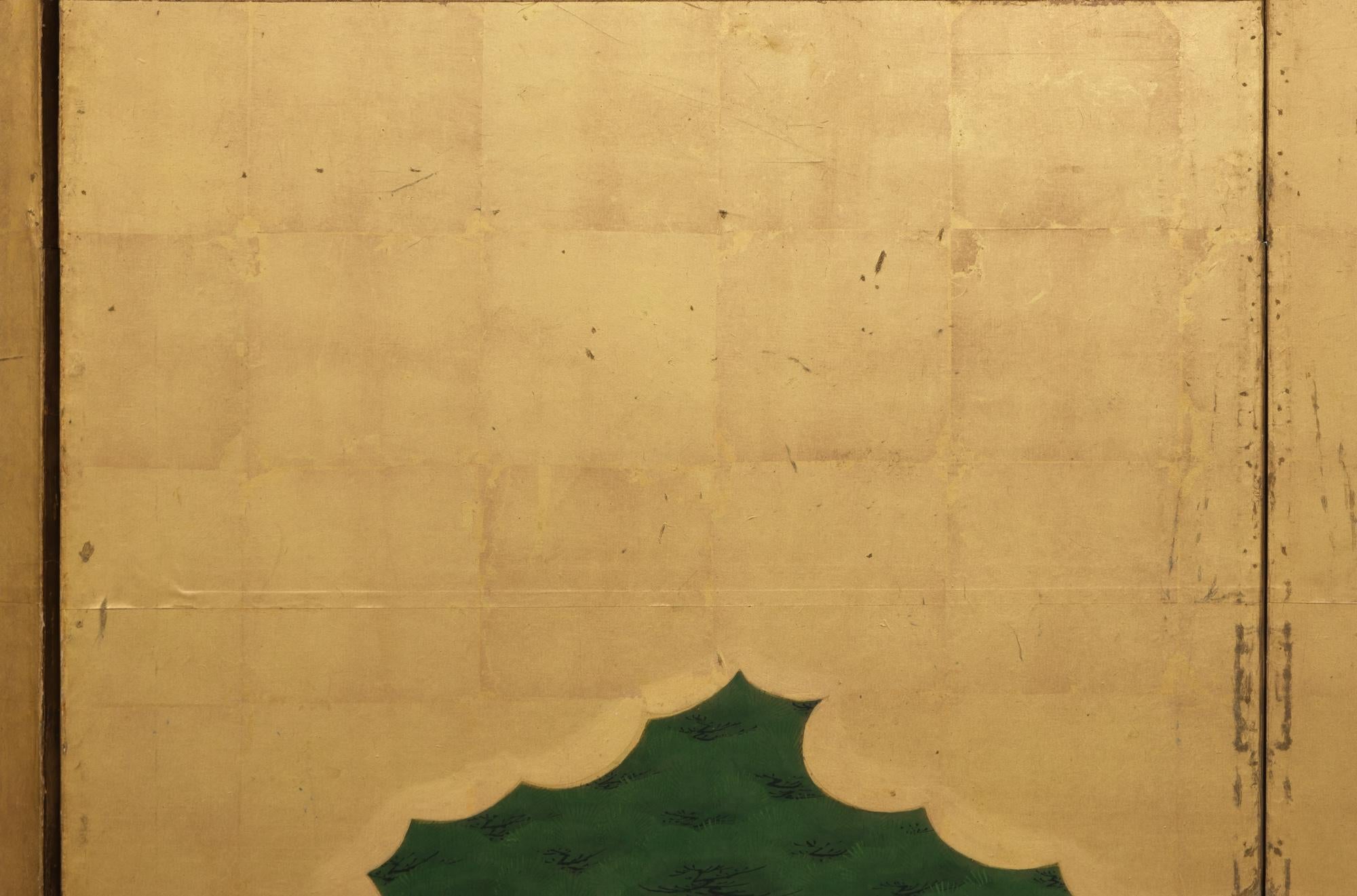 Japanese 18th Century Large 6-Panel Folding Screen by Mori Yôshin 森陽信 7