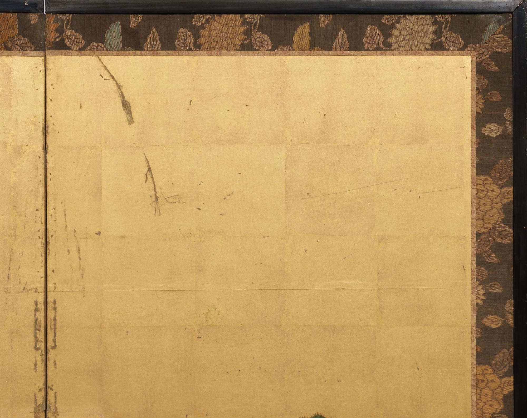 Japanese 18th Century Large 6-Panel Folding Screen by Mori Yôshin 森陽信 1