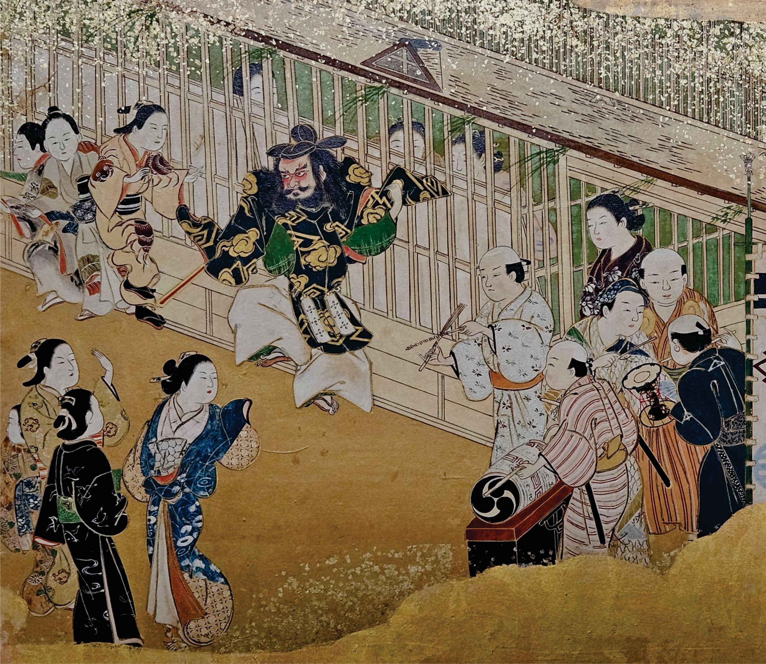 Japanese 18th Century Tsukinami-e 6 Panel Floor Screen, Edo Period For Sale 10