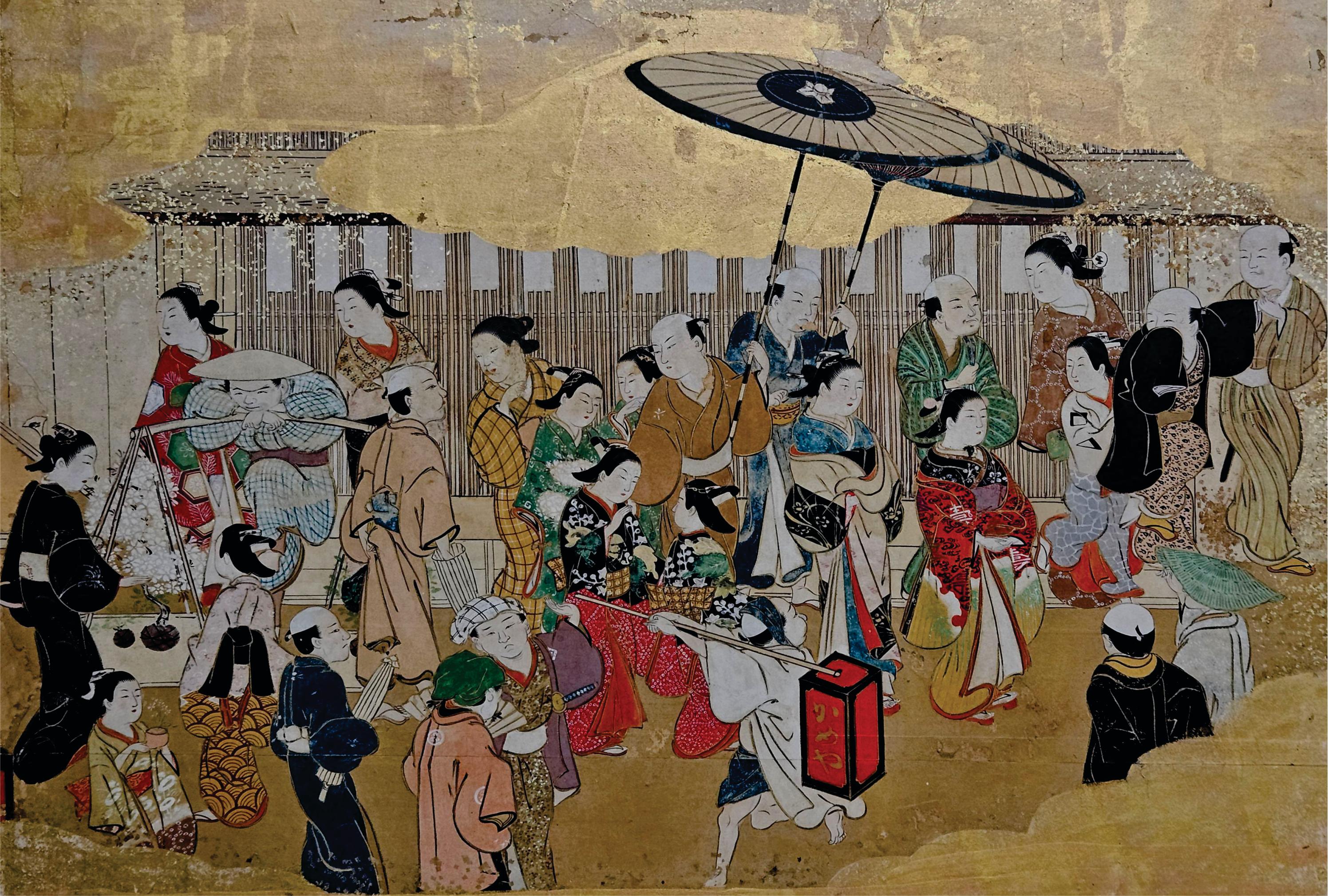 Japanese 18th Century Tsukinami-e 6 Panel Floor Screen, Edo Period For Sale 13