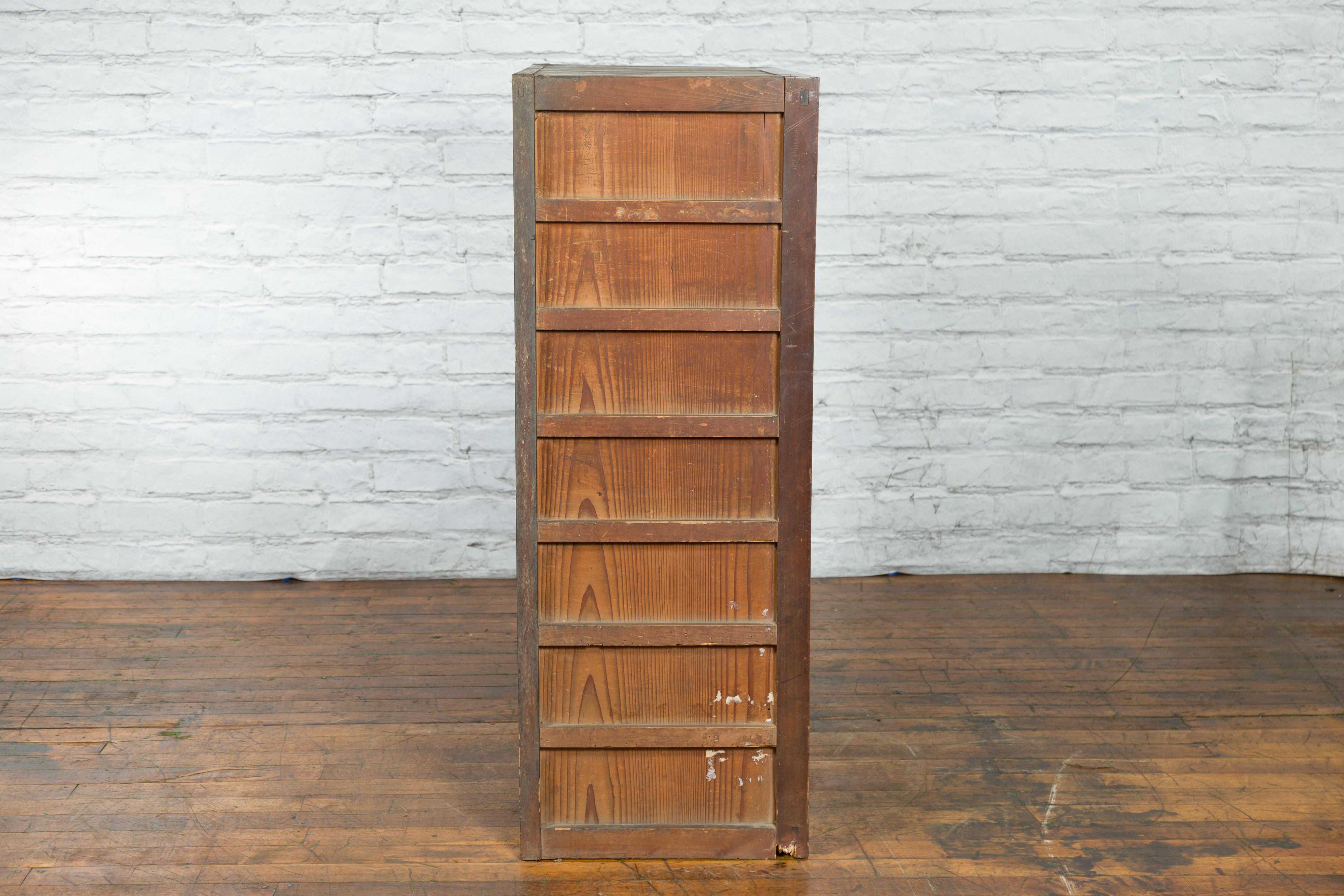 Japanese 19th Century Kitchen Cabinet with Sliding Doors, Safe and Drawers 7