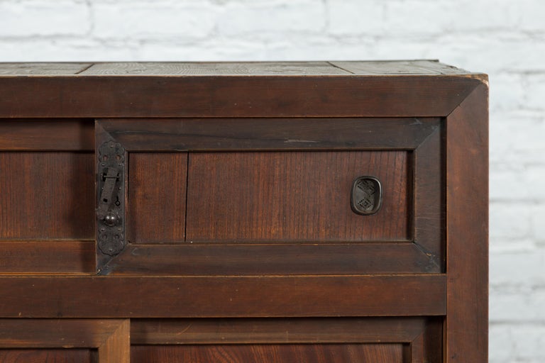 Japanese 19th Century Kitchen with Sliding Doors, Safe and