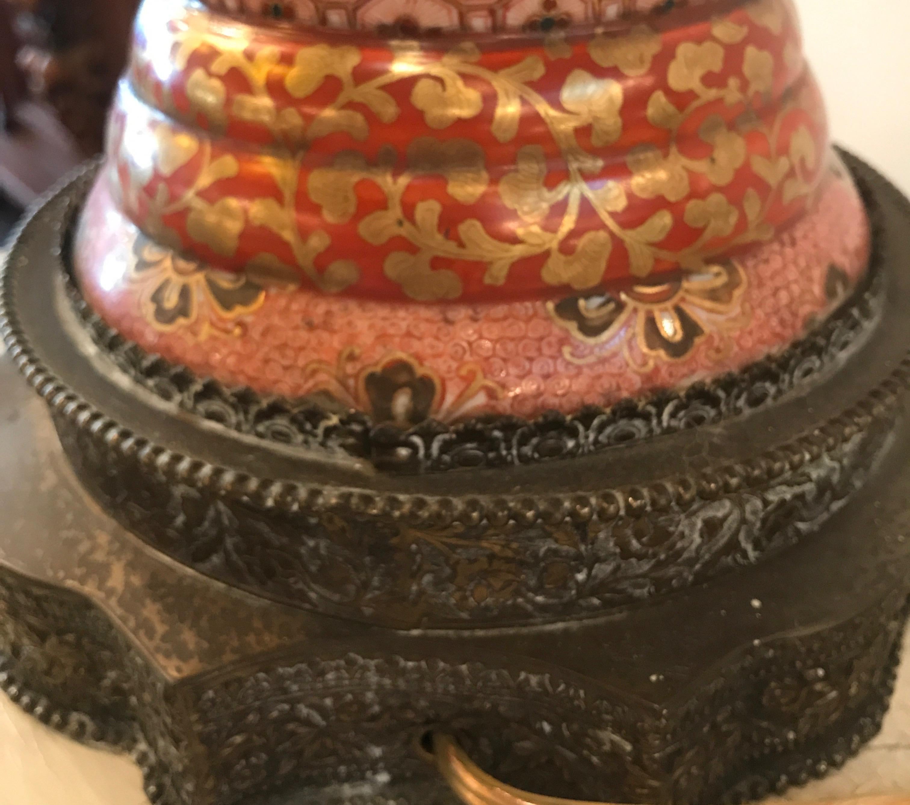 Japanese 19th Century Kutani Vase Now as a Lamp 3