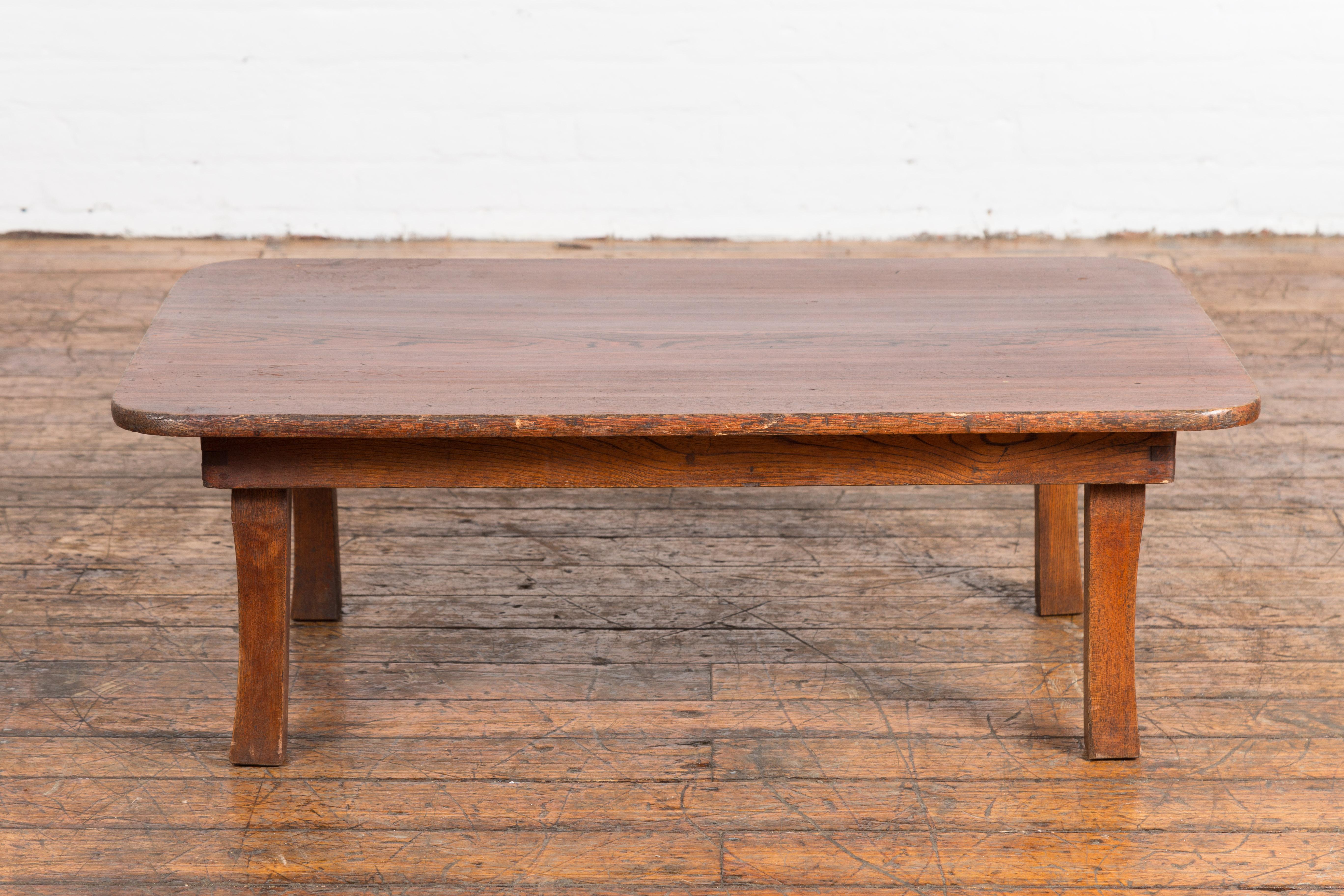 Wood Low 19th Century Antique Display Table For Sale