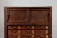 Japanese 19th Century Meiji Period Apothecary Cabinet with 27 Drawers and Doors