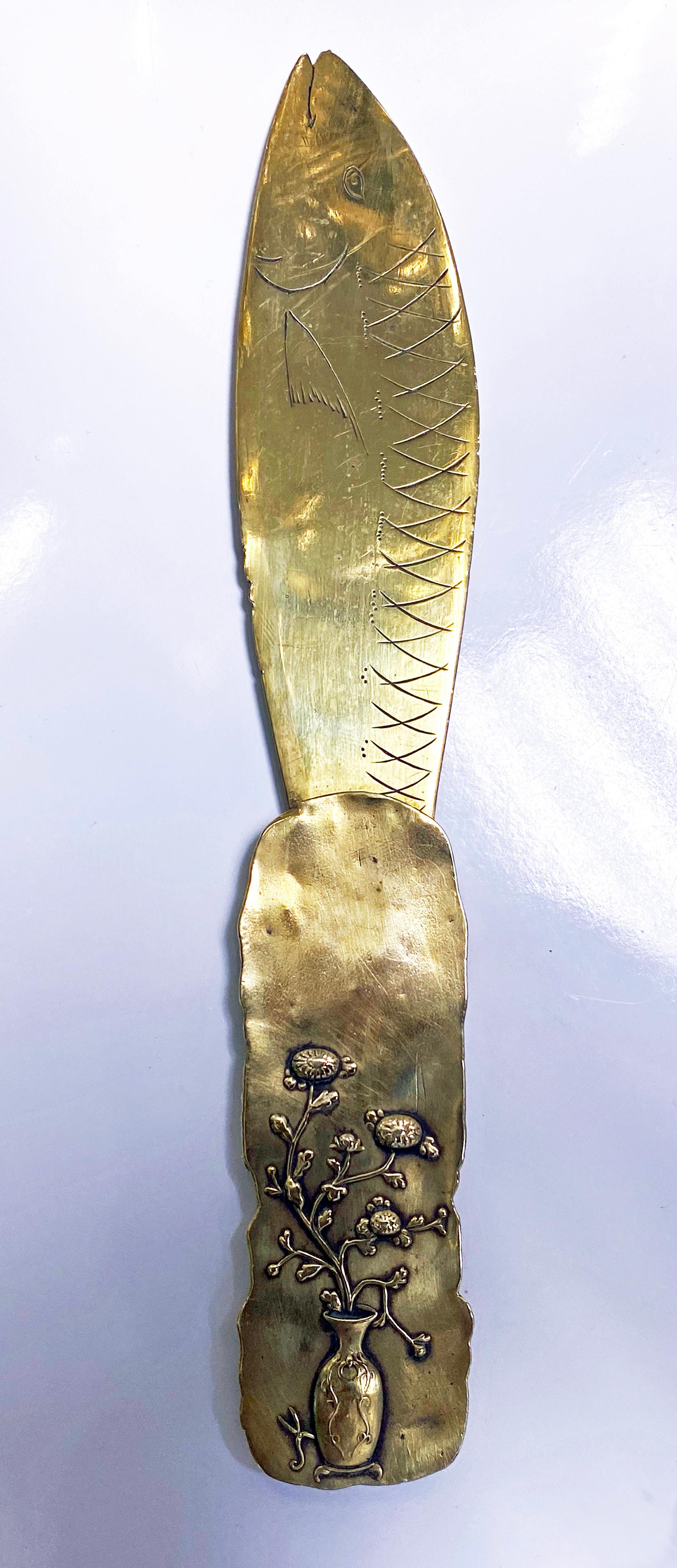 Japonais Métal mélangé japonais du 19ème siècle, Coupe-papier C.1880