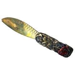Abrecartas Japonés Siglo XIX, Metales Mixtos C.1880