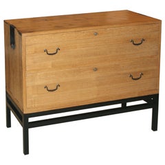 Japanese 2-Drawer Chest on Stand