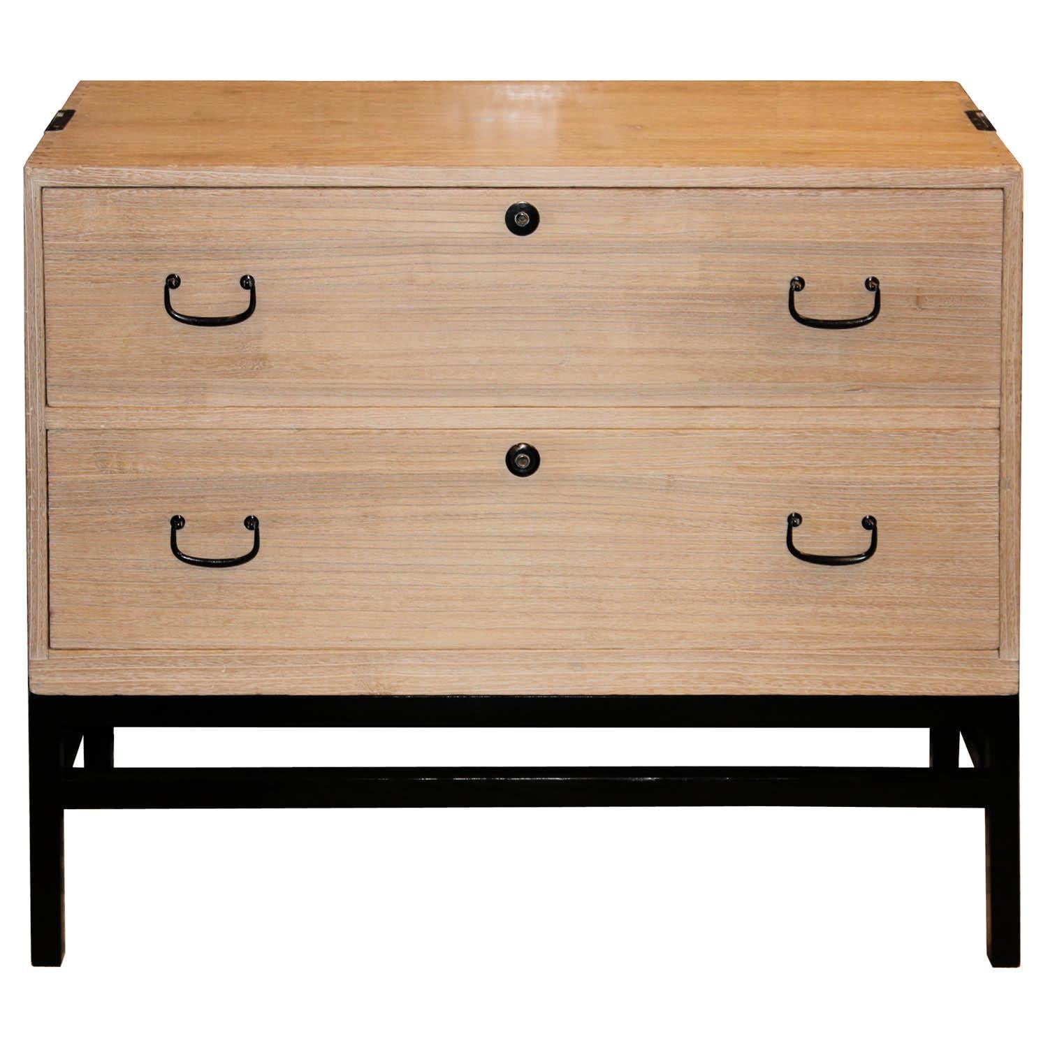 Japanese 2-Drawer Chest on Stand