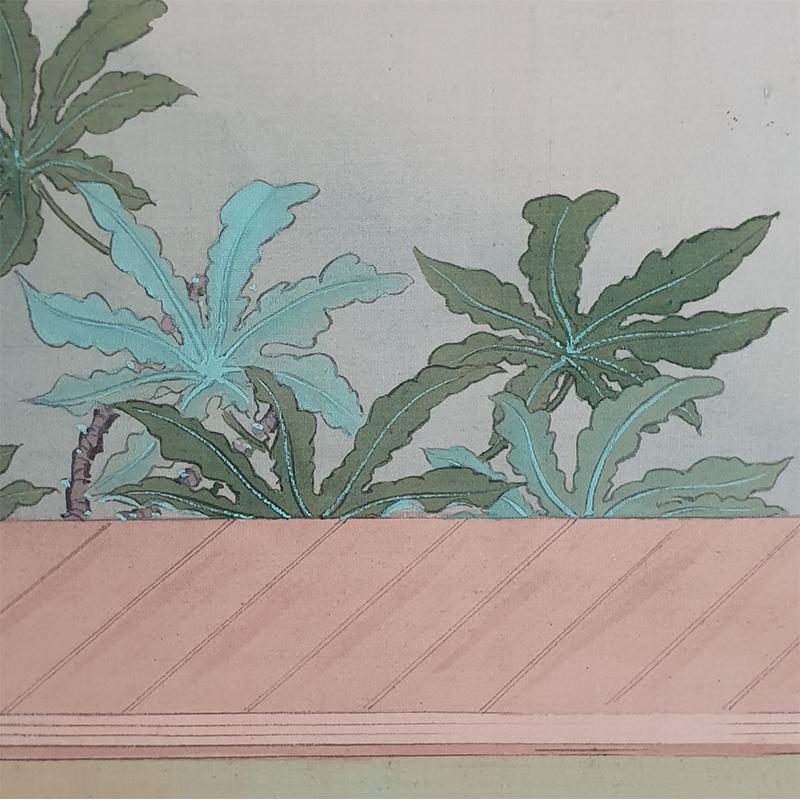 Japanischer 2-teiliger japanischer Raumteiler „Shunga“ mit fein bemalten erotischen Darstellungen von Liebhabern im Zustand „Gut“ im Angebot in Prahran, Victoria