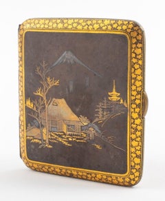 Japanese 24K Gold & Silver Overlay Cigarette Case