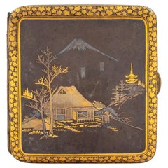 Japanese 24K Gold & Silver Overlay Cigarette Case