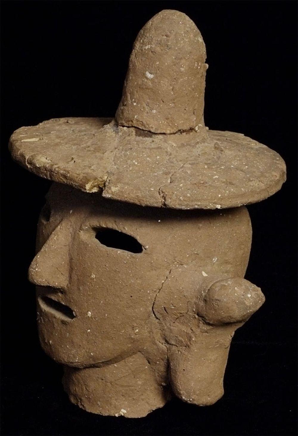 Japanese 3rd to 6thc Haniwa Head, 6663 1