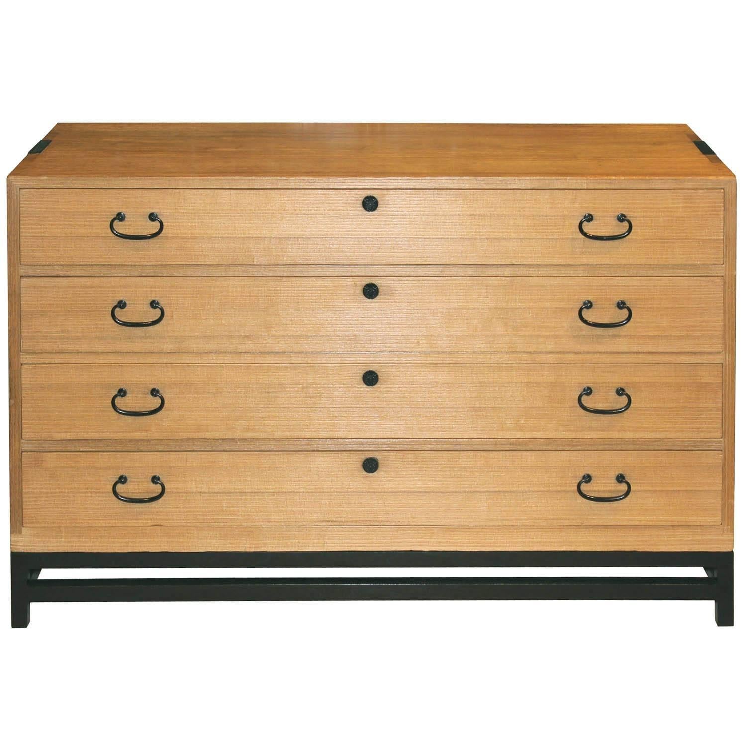 Japanese Four-Drawer Chest on Stand