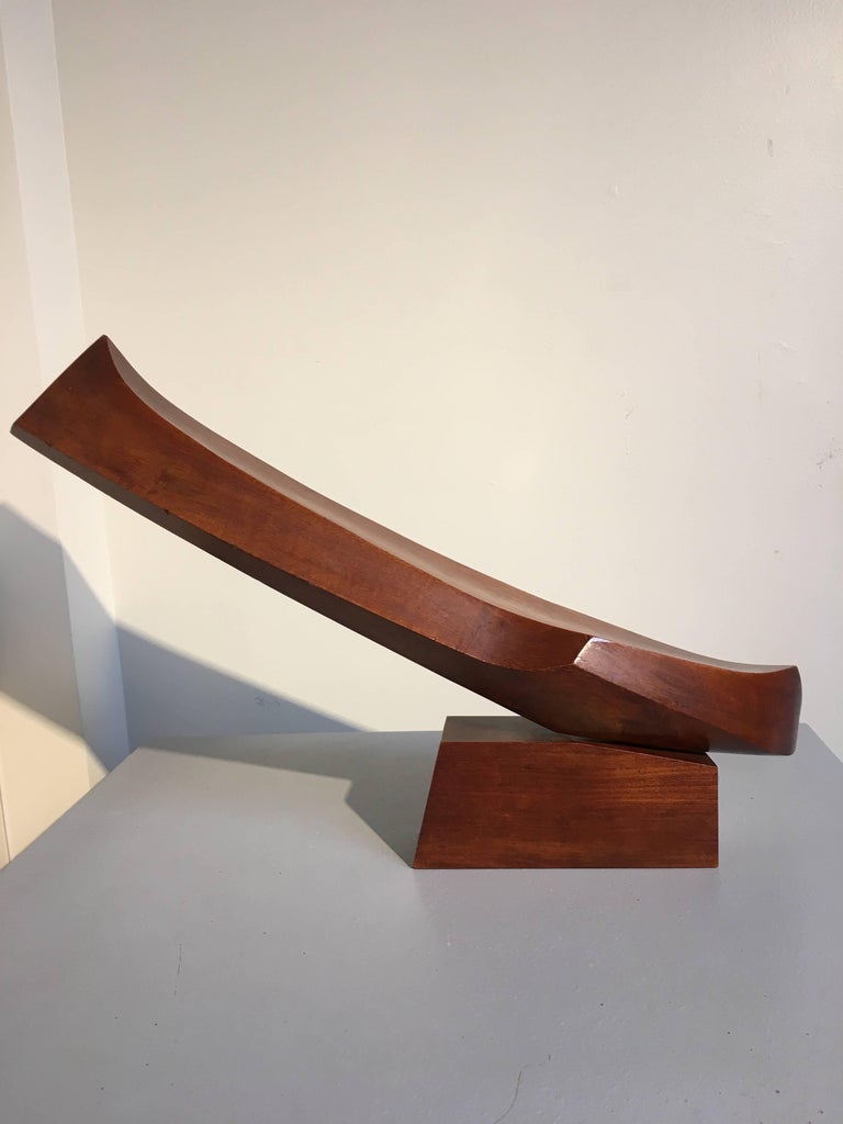 Late 20th Century Japanese Abstract Expressionist Carved Wood Sculpture by Takao Kimura For Sale
