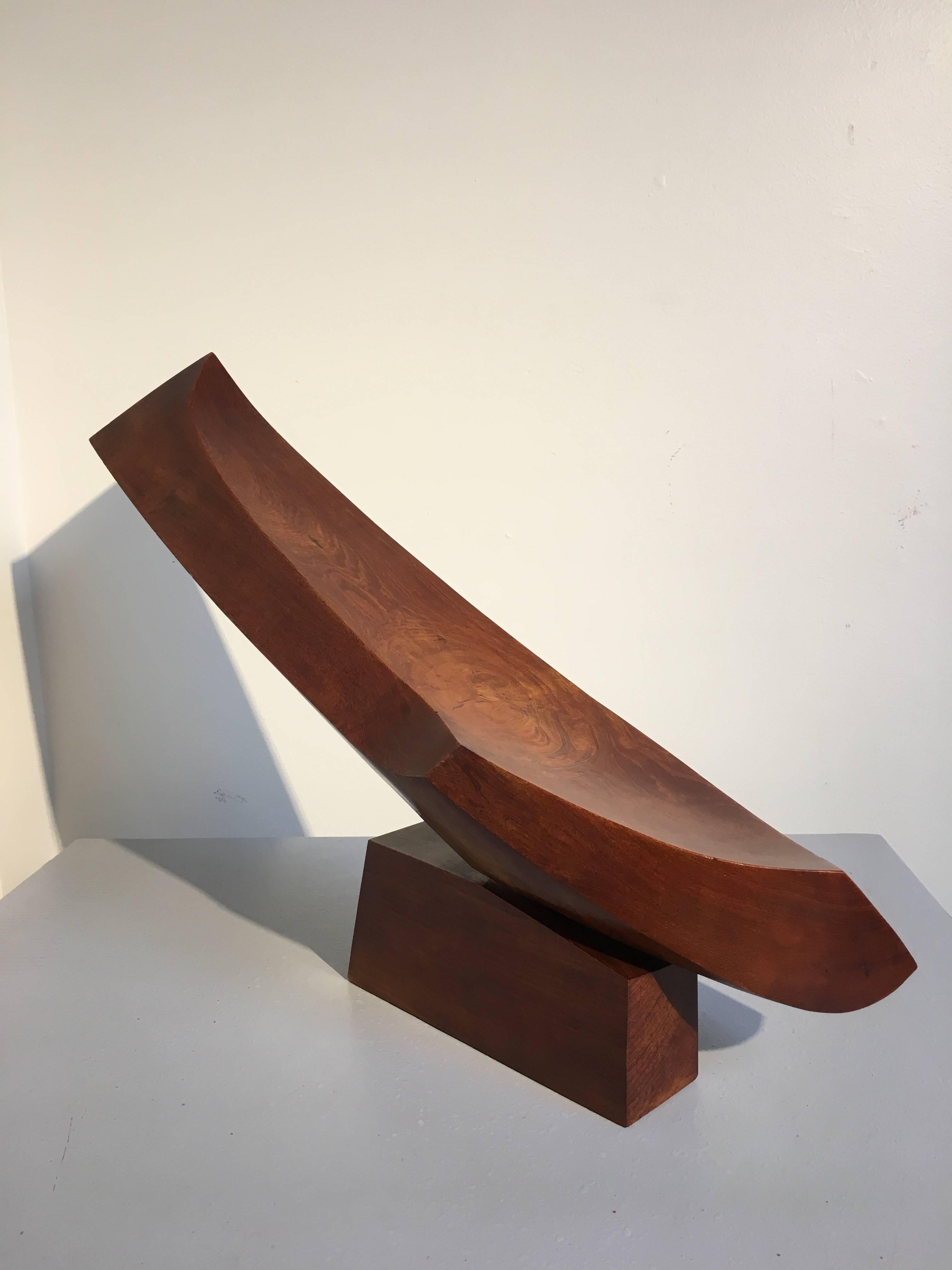 Hand-Carved Japanese Abstract Expressionist Carved Wood Sculpture by Takao Kimura For Sale